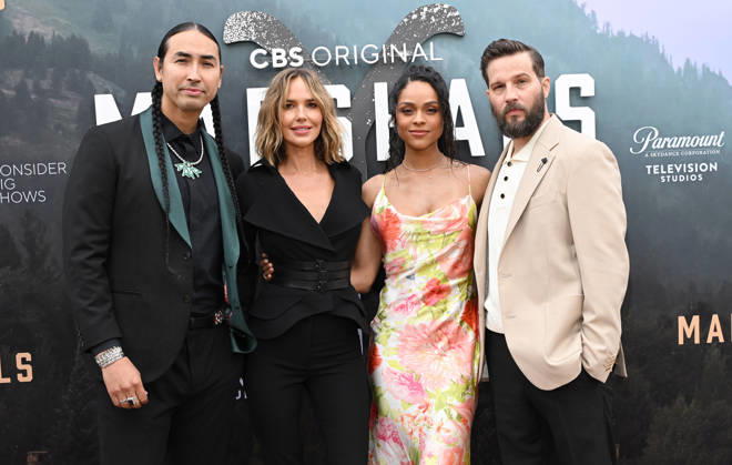 ˜Marshals™ FYC Mo Brings Plenty, Arielle Kebbel, Ash Santos and Logan Marshall-Green arriving to the Marshals FYC held at Paramount Studios on April 25, 2026 in Hollywood, CA. Hollywood Paramount Studios California USA Copyright: xLisaxOConnorx xAFF-USA.comx