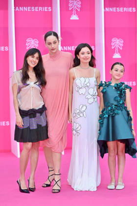 Pink Carpet - The 9th Canneseries International Festival - Day 3. FC CANNES, FRANCE - APRIL 25 Macarena García, Laura Weissmahr and Anna Castillo attends Day Three of the 9th Canneseries International Festival on April 25, 2026 in Cannes, France. Photo by Franck Castel ABACAPRESS.COM Cannes France  Copyright: xCastelxFranck ABACAx