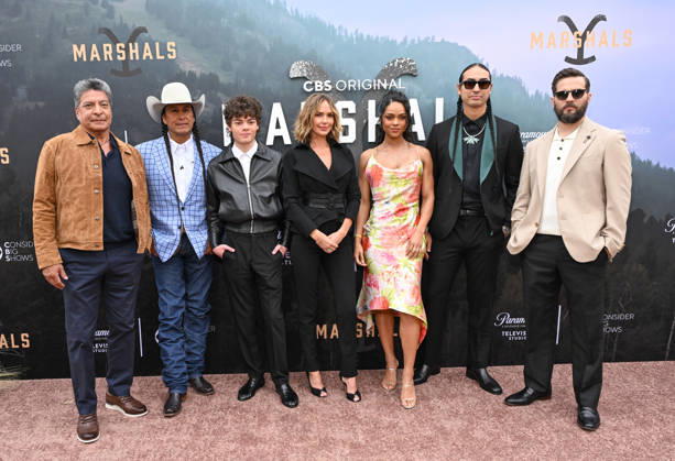 ˜Marshals™ FYC Gil Birmingham, Mo Brings Plenty, Brecken Merrill, Arielle Kebbel, Ash Santos,Tatanka Means and Logan Marshall-Green arriving to the Marshals FYC held at Paramount Studios on April 25, 2026 in Hollywood, CA. Hollywood Paramount Studios California USA Copyright: xLISAxOConnorx xAFF-USA.comx