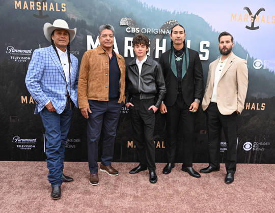 ˜Marshals™ FYC Mo Brings Plenty, Gil Birmingham, Brecken Merrill, Tatanka Means and Logan Marshall-Green arriving to the Marshals FYC held at Paramount Studios on April 25, 2026 in Hollywood, CA. Hollywood Paramount Studios California USA Copyright: xLISAxOConnorx xAFF-USA.comx