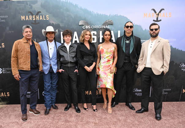 ˜Marshals™ FYC Gil Birmingham, Mo Brings Plenty, Brecken Merrill, Arielle Kebbel, Ash Santos,Tatanka Means and Logan Marshall-Green arriving to the Marshals FYC held at Paramount Studios on April 25, 2026 in Hollywood, CA. Hollywood Paramount Studios California USA Copyright: xLISAxOConnorx xAFF-USA.comx