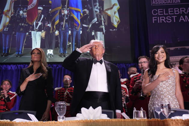 President Donald Trump and First lady Melania Trump participate in the White House Correspondents Association Dinner in Washington, DC on Friday, April 25, 2026.  WASP20260425104 YurixGripas