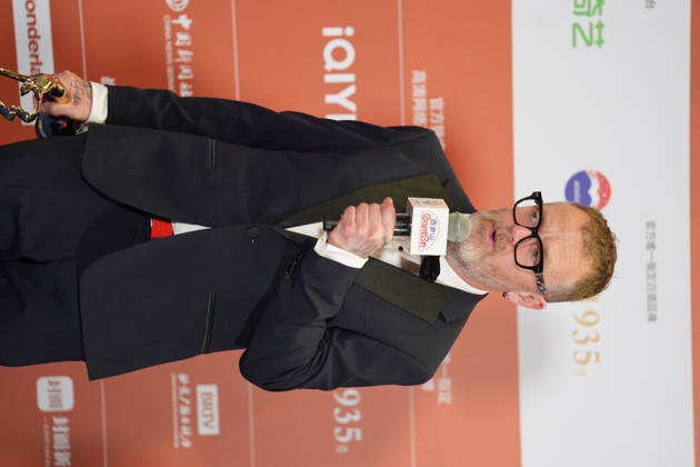 BEIJING, CHINA - APRIL 25: Paul Andrew Williams, who receives the Best Screenplay Award, receives an interview at backstage at the closing ceremony of the 16th Beijing International Film Festival on April 25, 2026 in Beijing, China.  Copyright: xVCGx 111637278743
