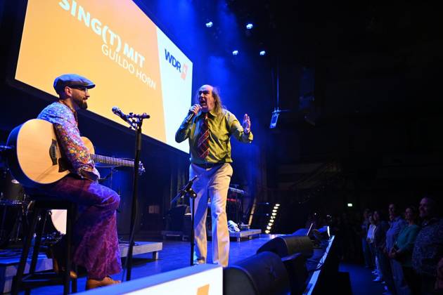 Guildo Horn ist in der Stadt und singt gleich an zwei ausverkauften Abenden mit den Essenern in der Weststadthalle. ** NUR FÜR REDAKTIONELLE ZWECKE ** EDITORIAL USE ONLY **<p>Guildo Horn und die Orthopädischen Strümpfe treten am Samstag, 25. April 2026 in der Weststadthalle in Essen auf. Deutschland NRW Essen Copyright: VladimirxWegener