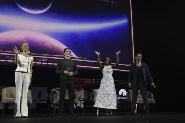 April 25, 2026, Mexico City, Ciudad de Mexico, Mexico: Rebecca Romijn, Ethan Peck, Celia Rose Gooding and Paul Wesley attend the Star Trek: Strange New Worlds conference at pop culture festival CCXP Comic Con Experience at Centro Banamex on April 25, 2026 in Mexico City, Mexico. Mexico City Mexico - ZUMAe321 20260425_zea_e321_183 Copyright: xYamakxPereax