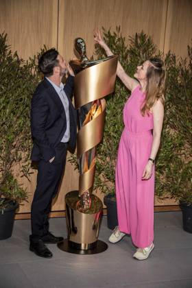 ABB FILMPREISABEND- Martin Heisler und Katharina Bergfeld zu Gast auf dem Nominiertenabend zum DEUTSCHEN FILMPREISES 2026 in der Landesvertretung Nordrhein-Westfalen am 25.04.2026 in Berlin Berlin Deutschland
