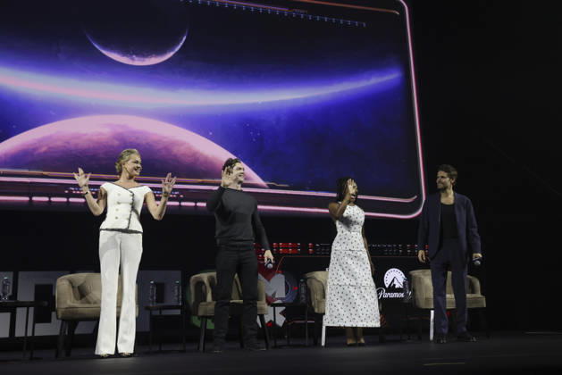 April 25, 2026, Mexico City, Ciudad de Mexico, Mexico: Rebecca Romijn, Ethan Peck, Celia Rose Gooding and Paul Wesley attend the Star Trek: Strange New Worlds conference at pop culture festival CCXP Comic Con Experience at Centro Banamex on April 25, 2026 in Mexico City, Mexico. Mexico City Mexico - ZUMAe321 20260425_zea_e321_147 Copyright: xYamakxPereax