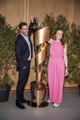 ABB FILMPREISABEND- Martin Heisler und Katharina Bergfeld zu Gast auf dem Nominiertenabend zum DEUTSCHEN FILMPREISES 2026 in der Landesvertretung Nordrhein-Westfalen am 25.04.2026 in Berlin Berlin Deutschland