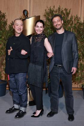 Deutscher Filmpreis, Nominiertenabend Vladislav Ogay, Tatiana Dolmatovskaya, David Almeida-Ribeiro Nominiertenabend, Deutscher Filmpreis, Landesvertretung Nordrhein-Westfalen, Berlin Datum: 25.04.2026
