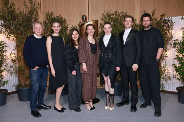Deutscher Filmpreis, Nominiertenabend Team 22 Bahnen, Thomas Wöbke, Anna-Malike Eigl, Mia Meyer, Luna Wedler, Jannis Niewoehner, Philipp Trauer Nominiertenabend, Deutscher Filmpreis, Landesvertretung Nordrhein-Westfalen, Berlin Datum: 25.04.2026