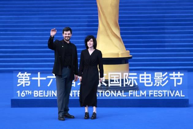 BEIJING, CHINA - APRIL 25: Director Ana Urushadz and producer Davit Chincharadze attend the closing ceremony of the 16th Beijing International Film Festival on April 25, 2026 in Beijing, China.  Copyright: xVCGx 111637231403