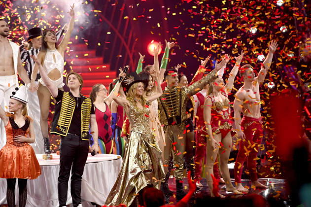 Vincent Gross, Ella Endlich und Lili Paul-Roncalli in der ZDF-Musikshow Die Giovanni Zarrella Show in der Lokhalle Göttingen. Göttingen, 25.04.2026