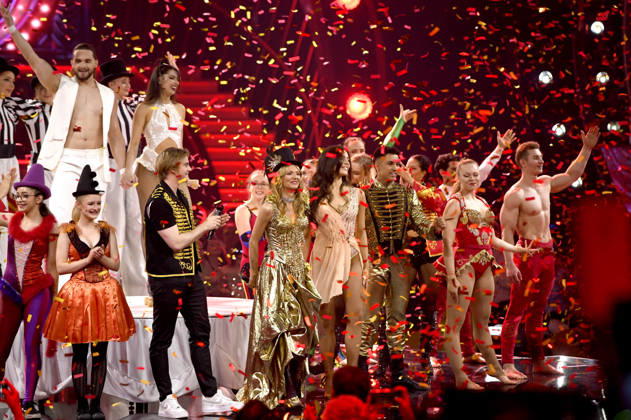 Vincent Gross, Ella Endlich und Lili Paul-Roncalli in der ZDF-Musikshow Die Giovanni Zarrella Show in der Lokhalle Göttingen. Göttingen, 25.04.2026