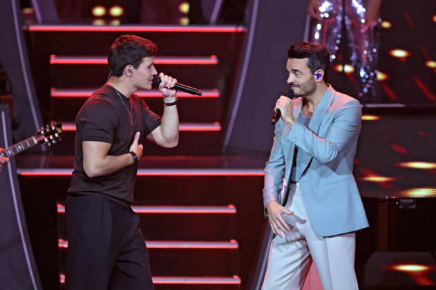 ZDF - Die Giovanni Zarrella Show . Giovanni Zarrella und Wincent Weiss während der ZDF - Unterhaltungssendung Die Giovanni Zarrella Show am 25.04.2026 im Lokschuppen Göttingen. 20260425SBK0035