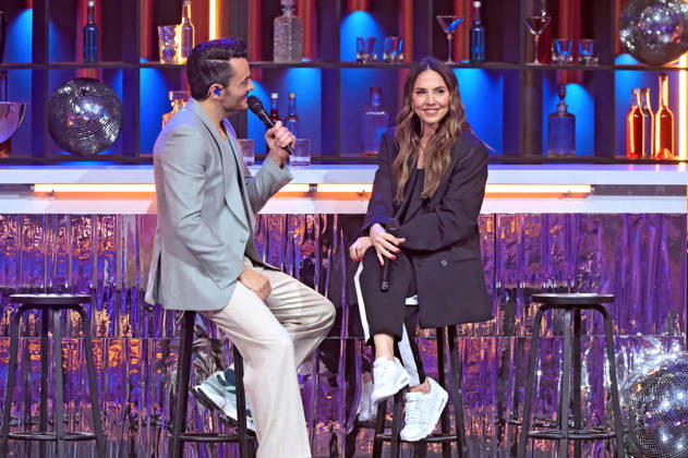 ZDF - Die Giovanni Zarrella Show . Giovanni Zarrella mit Melanie Mel C während der ZDF - Unterhaltungssendung Die Giovanni Zarrella Show am 25.04.2026 im Lokschuppen Göttingen. 20260425SBK0069