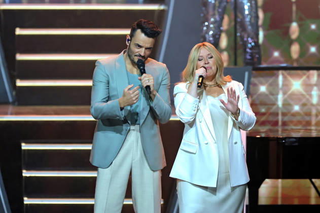 ZDF - Die Giovanni Zarrella Show . Giovanni Zarrella mit Maite Kelly während der ZDF - Unterhaltungssendung Die Giovanni Zarrella Show am 25.04.2026 im Lokschuppen Göttingen. 20260425SBK0157
