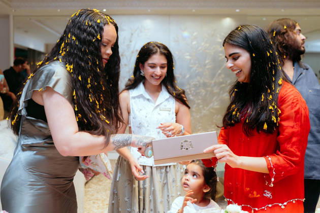 RECORD DATE NOT STATED Pop-star Rihanna with Radhika Merchant and Isha Ambani during her visit to the Ambani family at their home for lunch Mumbai, April 26 (ANI): Pop-star Rihanna with Radhika Merchant and Isha Ambani during her visit to the Ambani family at their home for lunch, in Mumbai on Sunday. Mumbai Maharashtra India Copyright: xANIx ANI_20260426090