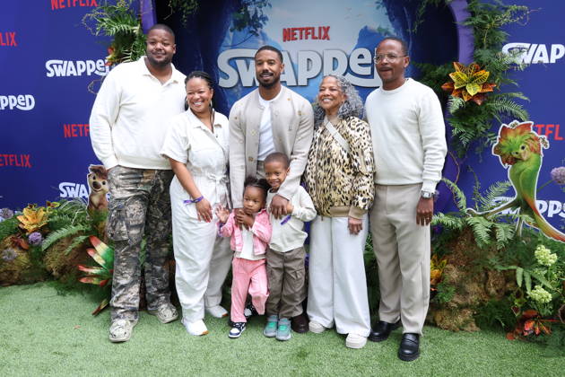 Premiere of Swapped LOS ANGELES, CALIFORNIA - APRIL 26: Khalid Jordan, Jamila Jordan-Theus, Zorah Theus, Michael B. Jordan, Lenox Theus, Donna Jordan and Reggie Theus at the Premiere of Netflix s Swapped at Netflix Tudum Theater on April 26, 2026 in Los Angeles, California. Credit: AdMedia EDITORIAL USE ONLY  Copyright: xx AdMediax admphotostwo984763