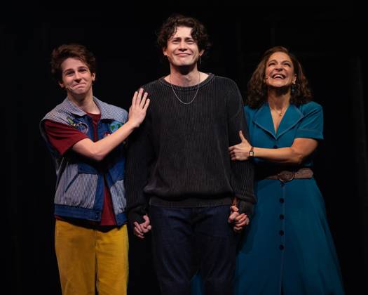 Benjamin Pajak, LJ Benet, Shoshana Bean on stage for THE LOST BOYS Opening Night Curtain Call on Broadway, Palace Theatre, New York, NY, April 26, 2026. Photo By: Simon Lindenblatt Everett Collection THE LOST BOYS Opening Night Curtain Call on Broadway 