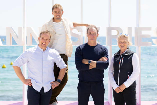The 9th Canneseries International Festival - Vendee Globe Seuls Autour Du Monde Photocall Thomas Ruyant, Conrad Colman, Jérémie Beyou and Pip Hare attend the Vendée Globe: Seuls Autour Du Monde Photocall at the 9th Canneseries International Festival at Plage Du Majestic on April 27, 2026 in Cannes, France. Photo by ShootPix ABACAPRESS.COM Cannes France  Copyright: xShootpix ABACAx