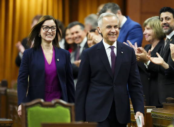 April 27, 2026, Ottawa, On, CAN: Prime Minister Mark Carney introduces new member of Parliament Danielle Martin to the House of Commons on Parliament Hill in Ottawa on Monday, April 27, 2026. Ottawa CAN  - ZUMAc35_ 20260427_zaf_c35_047 Copyright: xSeanxKilpatrickx