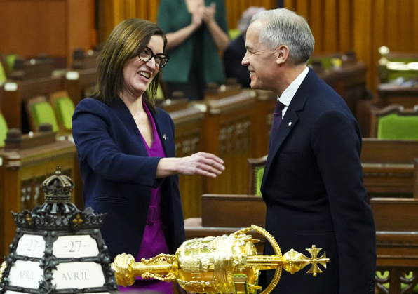 April 27, 2026, Ottawa, On, CAN: Prime Minister Mark Carney introduces new member of Parliament Danielle Martin to the House of Commons on Parliament Hill in Ottawa on Monday, April 27, 2026. Ottawa CAN  - ZUMAc35_ 20260427_zaf_c35_050 Copyright: xSeanxKilpatrickx