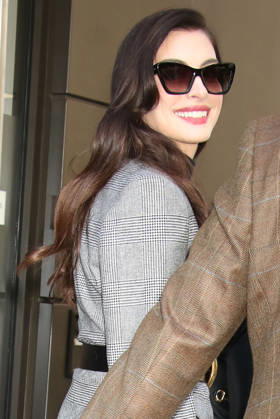 New York April 27, 2026 Anne Hathaway on Good Morning Ameruca to talk about The Devil Wears Prada 2 in New York. April 27, 2026. Copyright: xRWx