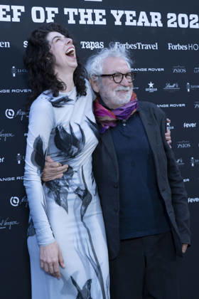 Julie Castro and Oscar Tusquets attend Chef of the Year 2026 photocall .April 27, 2026 in Madrid, Spain. (20260427223)