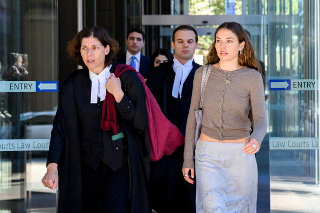 REBEL WILSON COURT, Barrister Sue Chrysanthou (left), and Charlotte MacInnes during a break at the Federal Court of Australia, in Sydney, Tuesday, April 28, 2026. ( NO ARCHIVING SYDNEY NEW SOUTH WALES AUSTRALIA  Copyright: xBIANCAxDExMARCHIx 20260428155462295569