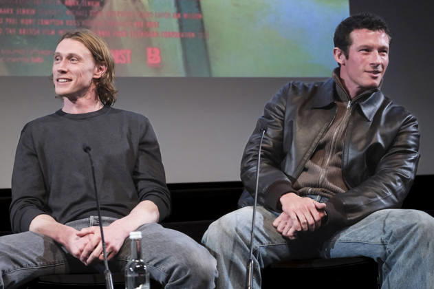 George Mackay und Callum Turner in der Talkshow Mark Kermode Live in 3D im BFI Southbank. London, 27.04.2026