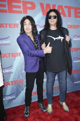 Paul Stanley, Gene Simmons at arrivals for DEEP WATER Premiere, Paramount Theater, Los Angeles, CA, April 27, 2026. Photo By: Elizabeth Goodenough Everett Collection DEEP WATER Premiere PUBLICATIONXNOTxINxCANxCHNxFRAxITAxJPNxNORxPOLxRUSxESPxUKxUSA