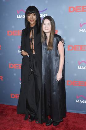 Lucy Barrett, Molly Belle Wright at arrivals for DEEP WATER Premiere, Paramount Theater, Los Angeles, CA, April 27, 2026. Photo By: Elizabeth Goodenough Everett Collection DEEP WATER Premiere PUBLICATIONXNOTxINxCANxCHNxFRAxITAxJPNxNORxPOLxRUSxESPxUKxUSA