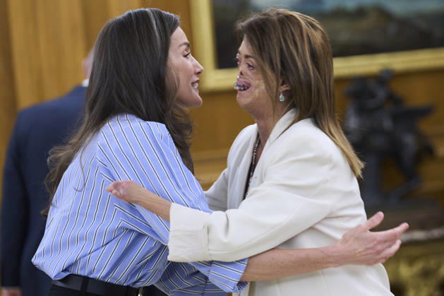28-04-2026 Madrid Queen Letizia during as meeting with members of the Carlos I chair of public policy and a group of experts from the Legislative Observatory for rare diseases and orphan drugs at Zarzuela palace in Madrid. No Spain Â  Copyright: xPPEx