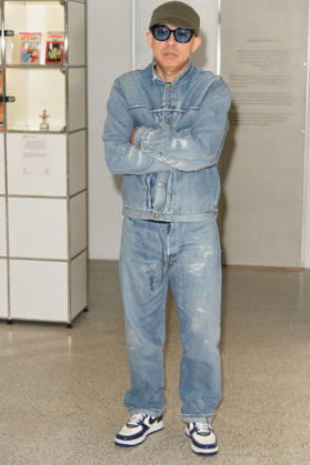 NIGO: From Japan with Love Press Preview at Design Museum, London, UK - Japanese fashion designer NIGO (born Tomoaki Nagao) poses in front of his vintage collection at a photocall for The Design Museum s NIGO: From Japan with Love Exhibition at The Design Museum in London, England, UK on Tuesday 28 April 2026 which runs from 1st May 2026 - 4th October 2026., Credit:Justin Ng Avalon UK, England, London, Design Museum  Copyright: xJustinxNgx xAvalonx 1094977803