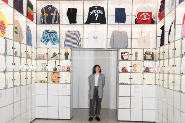 NIGO: From Japan with Love Press Preview at Design Museum, London, UK - A staff member poses with NIGO s Vintage Collection at a photocall for The Design Museum s NIGO: From Japan with Love Exhibition at The Design Museum in London, England, UK on Tuesday 28 April 2026 which runs from 1st May 2026 - 4th October 2026., Credit:Justin Ng Avalon UK, England, London, Design Museum  Copyright: xJustinxNgx xAvalonx 1094977856