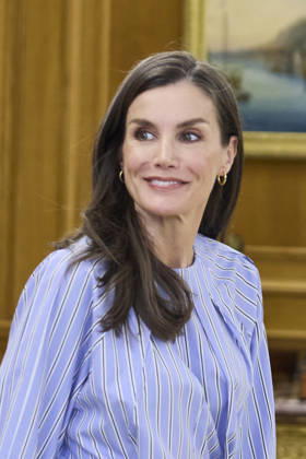 April 28, 2026, Madrid, Madrid, Spain: QUEEN LETIZIA of Spain attends several audiences Madrid Spain - ZUMAc260 20260428_zep_c260_008 Copyright: xMikexChicorrox