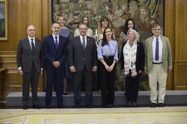April 28, 2026, Madrid, Madrid, Spain: QUEEN LETIZIA of Spain attends several audiences Madrid Spain - ZUMAc260 20260428_zep_c260_010 Copyright: xMikexChicorrox