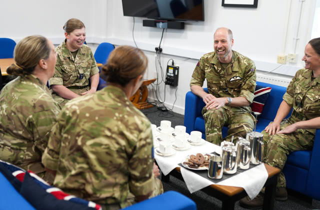 . 28 04 2026. Anglesey, United Kingdom. Prince William during a visit to RAF Valley on the island of Anglesey in Wales, United Kingdom.  xPoolx xi-Imagesx IIM-26741-0008