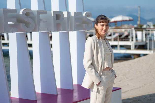Erika Sainte attends the Zodiaque photocall in Hotel Majestic Beach during 9th CanneSeries festival in Cannes, France on April 28, 2026 Photo by Loran Mafar Starface 455461 2026 04 28 Cannes France  Copyright: xLoranxMafarx xStarfacex STAR_455461_002