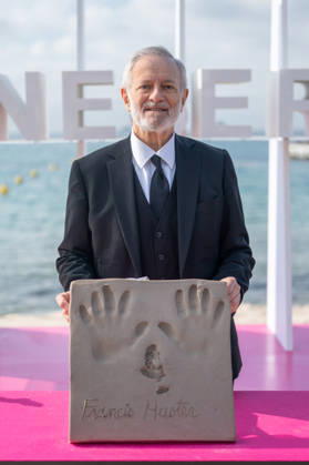 Francis Huster seen for handprinting during the Zodiaque photocall in Hotel Majestic Beach during 9th CanneSeries festival in Cannes, France on April 28, 2026 Photo by Loran Mafar Starface 455461 2026 04 28 Cannes France  Copyright: xLoranxMafarx xStarfacex STAR_455461_017