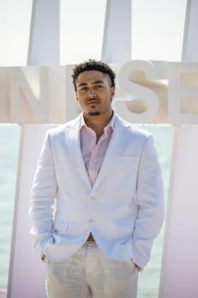 Kriss Laffitte attends the L or bleu photocall in Hotel Majestic Beach during 9th CanneSeries festival in Cannes, France on April 28, 2026 Photo by Loran Mafar Starface 455461 2026 04 28 Cannes France  Copyright: xLoranxMafarx xStarfacex STAR_455461_074