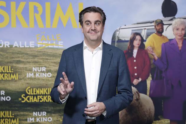 28.04.2026, Bastian Pastewka, bei der Deutschlandpremiere von GLENNKILL: EIN SCHAFSKRIMI in Berlin, Kino in der Kulturbrauerei, Berlin Deutschland, Germany