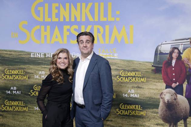 28.04.2026, Anke Engelke, Bastian Pastewka, bei der Deutschlandpremiere von GLENNKILL: EIN SCHAFSKRIMI in Berlin, Kino in der Kulturbrauerei, Berlin Deutschland, Germany