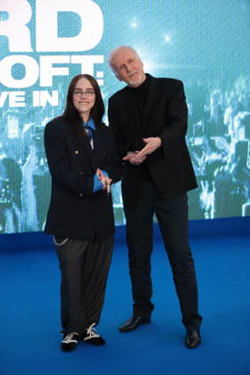 BILLIE EILISH - HIT ME HARD AND SOFT: THE TOUR UK Premiere Billie Eilish and James Cameron at BILLIE EILISH - HIT ME HARD AND SOFT: THE TOUR (LIVE IN 3D) UK Premiere at Odeon Luxe, Leicester Square in London on 28 April 2026, Credit:James Shaw Avalon UK, London  Copyright: xJamesxShawx xAvalonx 1095051527