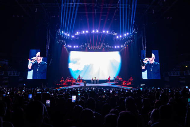 Eros Ramazzotti concert in Zagreb, Croatia Eros Ramazzotti performs as part of the Una Storia Importante tour at Arena Zagreb on April, 28, 2026. in Zagreb, Croatia.  LukaxAntunac PIXSELL