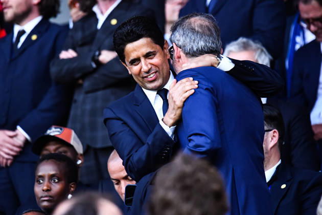 FOOTBALL : Paris Saint Germain vs FC Bayern Munich - Ligue des Champions - demi finale aller - 28 04 2026 Nasser al-KhelaÃ¯fi (PSG) ParisFrance  Copyright: xBaptistexAutissierx