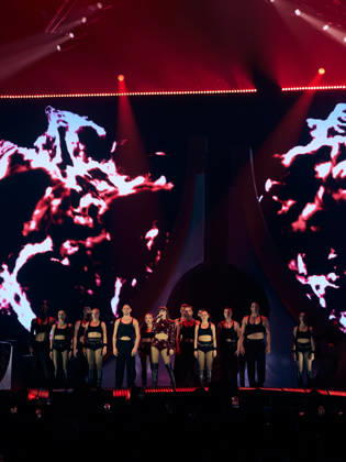 Pesaro Annalisa Concert 2026 Pictured: Annalisa and her dance group  Copyright: xpaolobarigelli.itx xipa-agency.netx xx IPA_Agency_IPA74303892