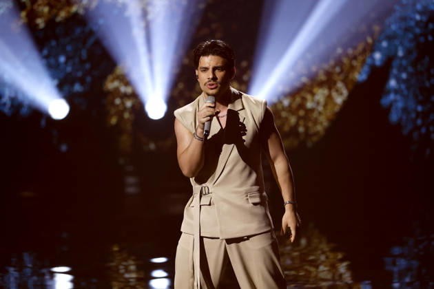 Kandidat Paco Lazar Simic bei der ersten von drei Live-Shows der 22. Staffel der deutschen Gesangs-Castingshow Deutschland sucht den Superstar (DSDS) in den MMC-Studios. Köln, 28.04.2026 NRW Deutschland Copyright: xChristophxHardtx