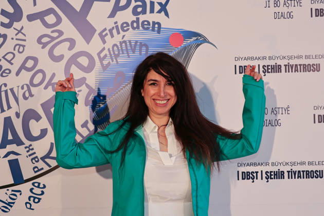 April 28, 2026, Diyarbakir, Turkey: Director and actress Berfin Zenderlioglu is seen during the event. Renowned Kurdish director and actress Berfin Zenderlioglu attended the 11th Amed International Theater Festival, organized by the Diyarbak?r Metropolitan Municipality and the Amed City Theater in the Turkish city of Diyarbakir. Diyarbakir Turkey - ZUMAs197 20260428_aaa_s197_141 Copyright: xMehmetxMasumxSuerx