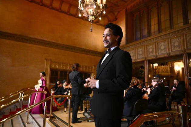 OPERA AUSTRALIA 70TH ANNIVERSARY, Australian soprano Stacey Alleaume and Tongan tenor Filipe Manu perform for the public as part of Opera Australia™s 70th anniversary at the on the steps of the Regent Theatre in Melbourne, Wednesday, April 29, 2026. ( NO ARCHIVING MELBOURNE VICTORIA AUSTRALIA  Copyright: xJOELxCARRETTx 20260429126603813789